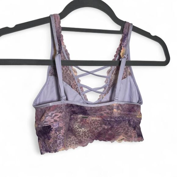VS Pink Purple Multicolor Lace Bralette Size Sm - Picture 3 of 5